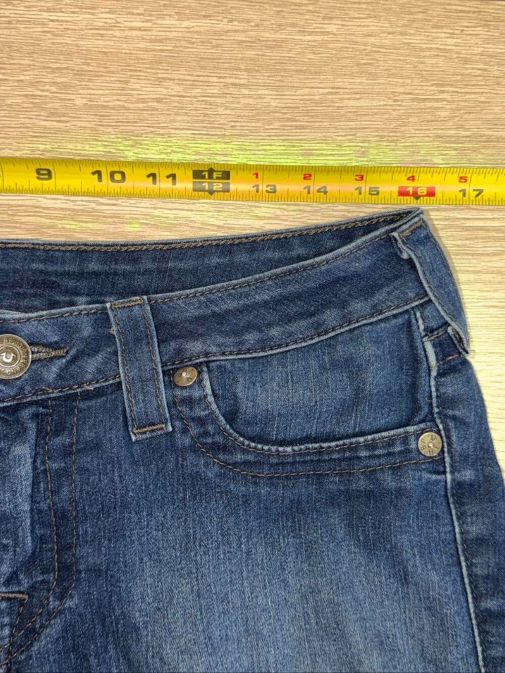 True Religion Skinny Jeans Women 31 Blue Cotton Made in USA Stretch - Picture 6 of 8